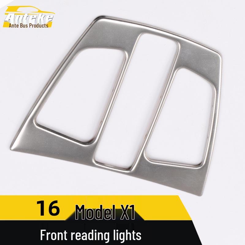 Front Row Reading Light Decorative Frame & Console Cover for 16 X1 - Stainless Steel Accessories