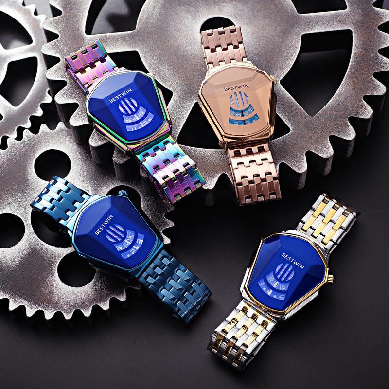 BESTWIN Мужские кварцевые часы из сплава с бриллиантами - Модные парные часы