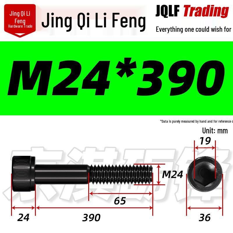 M20-M27 High Strength Blackened Hex Socket Head Cap Screw with Knurled Cylindrical Half Thread