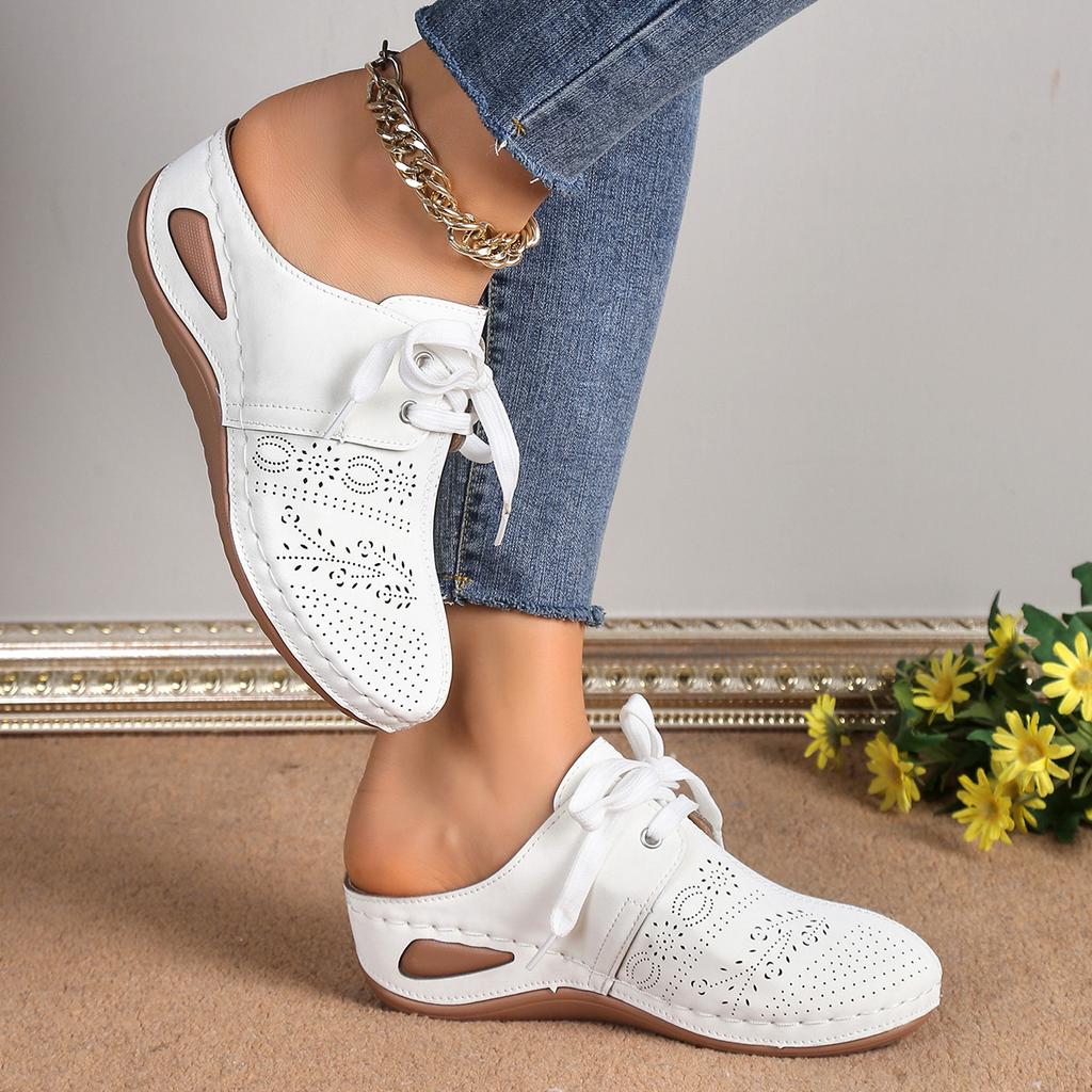 Wedge Half Slippers Lace Up Women's Slippers Size 43 Women's Shoes Women's Platform Sandals