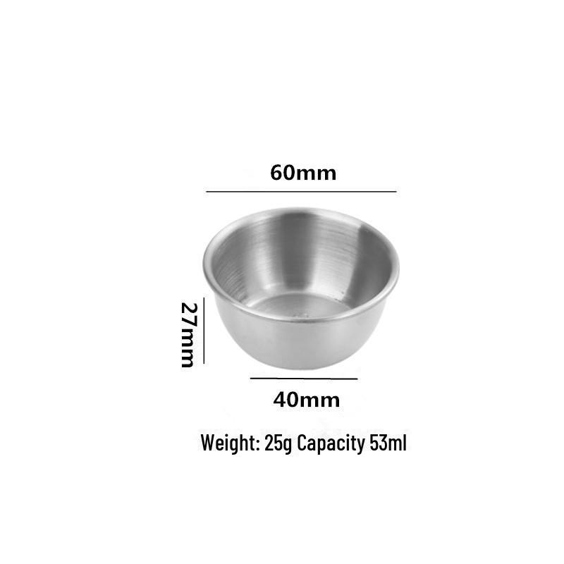 Маленькая круглая тарелка из нержавеющей стали 304 для приправ, стейка, салата или соуса.