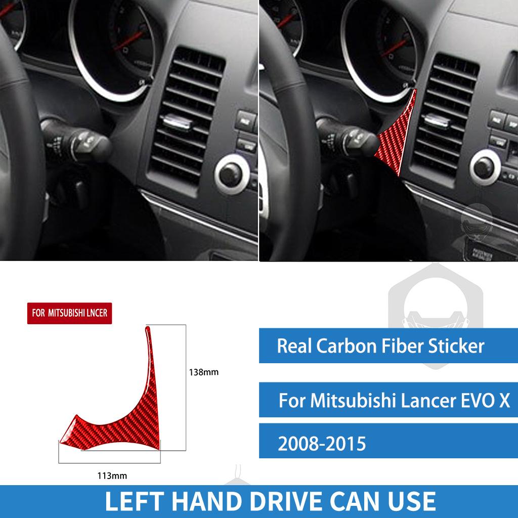 For Mitsubishi Lancer Evolution EVO X 2008-2015 Speedometer Trim Strip Cover Real Carbon Fiber Sticker Car Interior Accessories