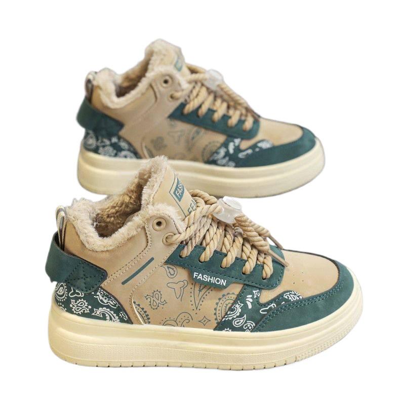 Men's & Women's Korean Style Fleece-Lined High-Top Sneakers