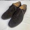 JOSS Handmade Suede Full Brogue Wingtip Dress Shoes Dark Brown 42 26.5-27.0(USED)