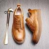 Leather Shoes Men'S Spring Summer Leather Business Versatile Shoes British Trend Fashion Round Head Shoes Breathable Casual Shoes