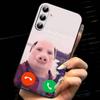 John Pork Звонит Чехол для телефона с функцией ответа на звонок Для Samsung Galaxy S21 S22 S23 S24ULTRA S25ULTRA FE Ultra Plus5G A52S S26 Мягкий чехол
