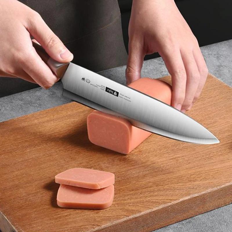 Kitchen chef seiko stainless steel fruit knife, imitation wood handle women's home sharp fruit and fish cutting knife