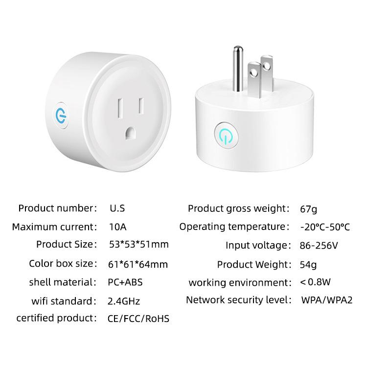 US WiFi Smart Socket Timer with Alexa & Google Home Voice Control