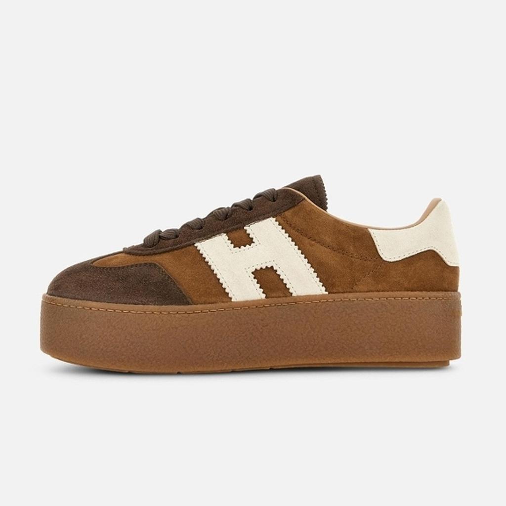 Женские кеды Hogan из натуральной кожи с цветовыми блоками, вдохновленные Тань Цзяньци - Белые печенье, повседневная обувь на шнуровке
