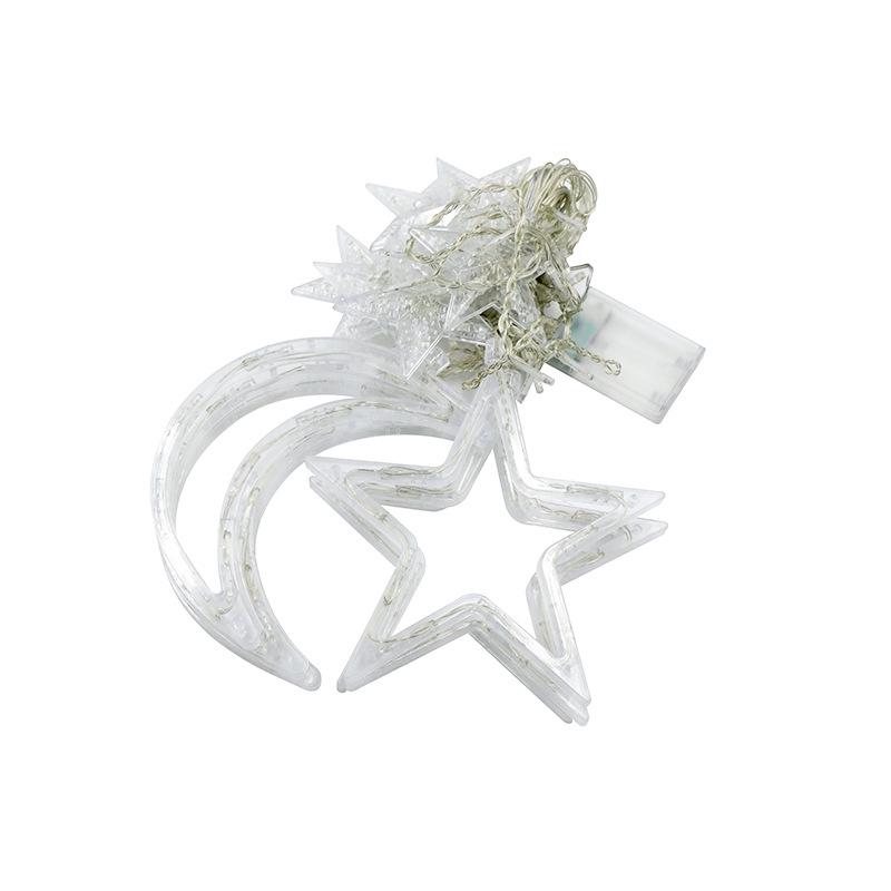 Светодиодные занавески со звездами и луной на солнечных батареях — рождественские украшения для сада на открытом воздухе