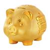 ORIJIRI Pig Piggy Bank Gold Interior Good Luck Bank Coin Money Cash Money Box Gold (L)