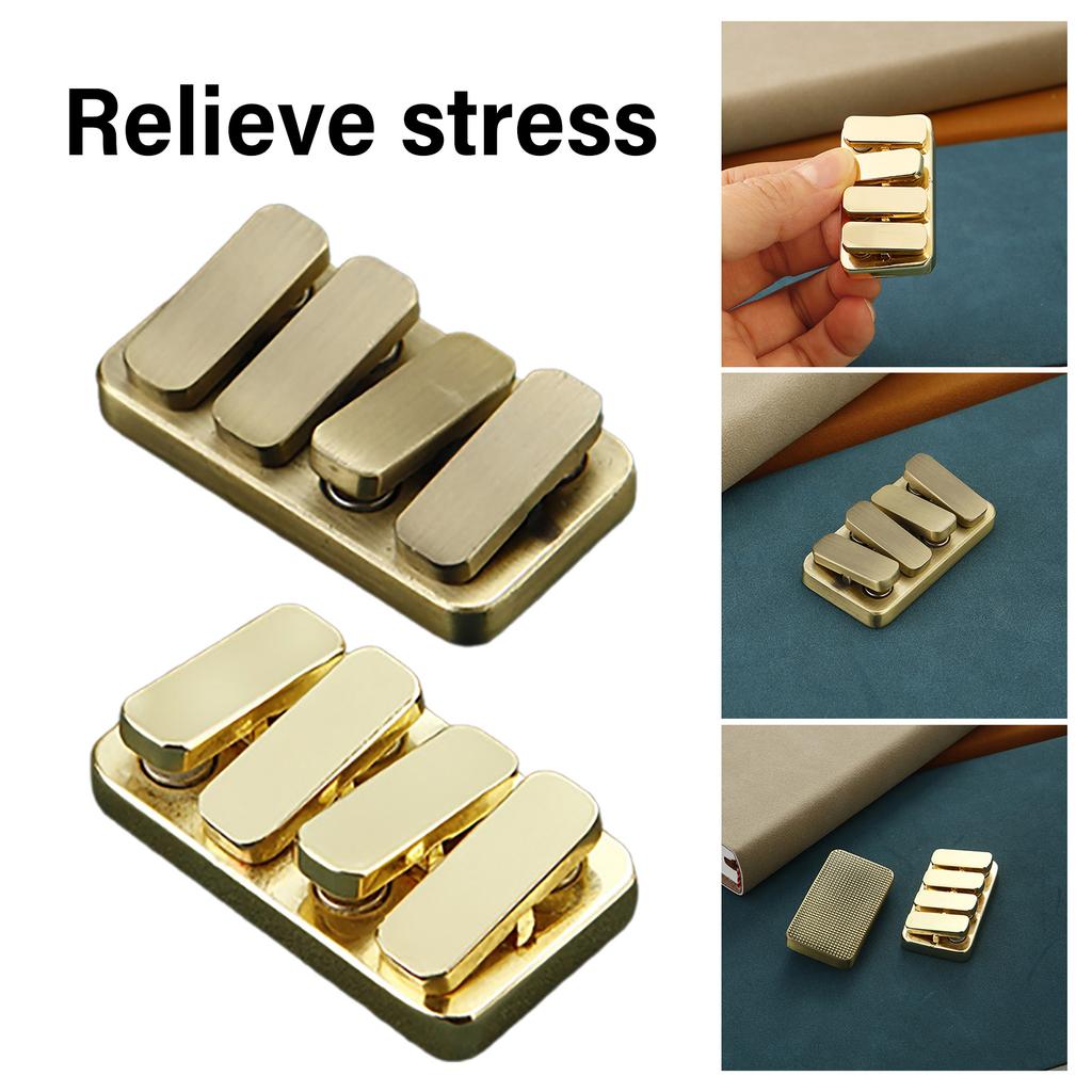 Металлический фиджет-кликер прямоугольной формы, игрушка для снятия стресса, игрушка для классной комнаты, офисного стола, фиджет-клавиши пианино «Золотое сечение»