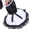Black-white Dot Tutu Dog Dress Formal Dog Cat Dresses Elegant Glitter Bow Lace Dog Skirt Chihuahua