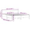 VidaXL Cadre de Lit avec Tête de Lit, Lit Double avec Sommier à Lattes, Lit Adulte de Chambre, Moderne, 200x200 cm Bois de 3216357