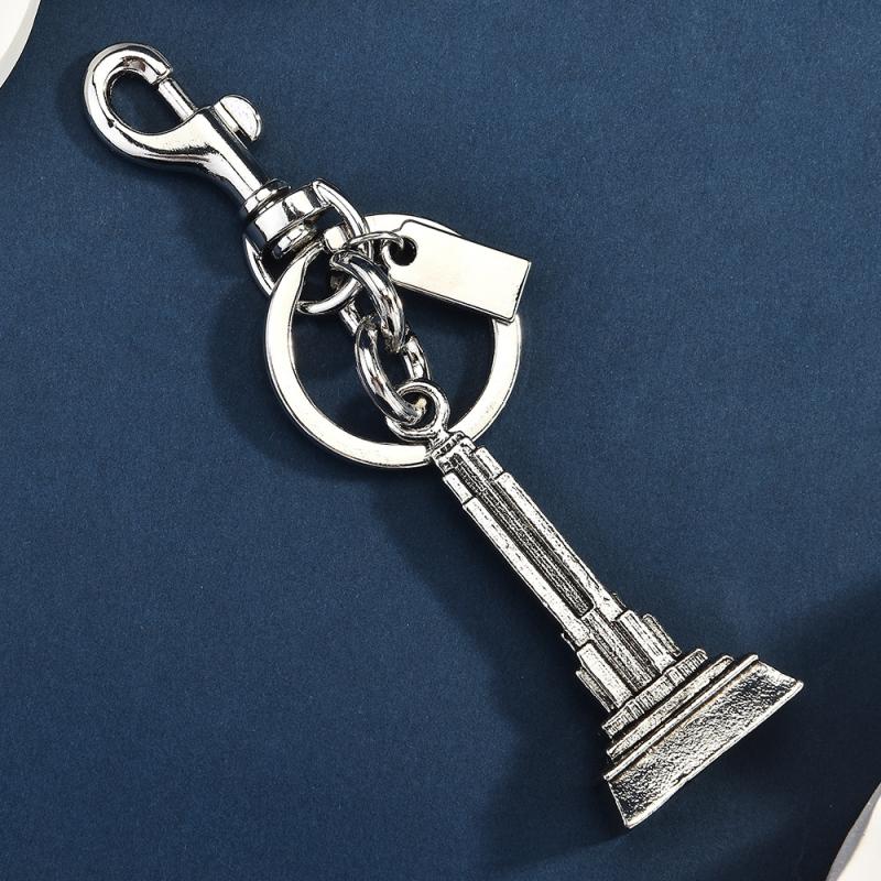 Модный брелок для ключей в виде строительной башни из фруктов для женщин, девочек, высококлассное украшение для рюкзака, изысканные аксессуары, подарки