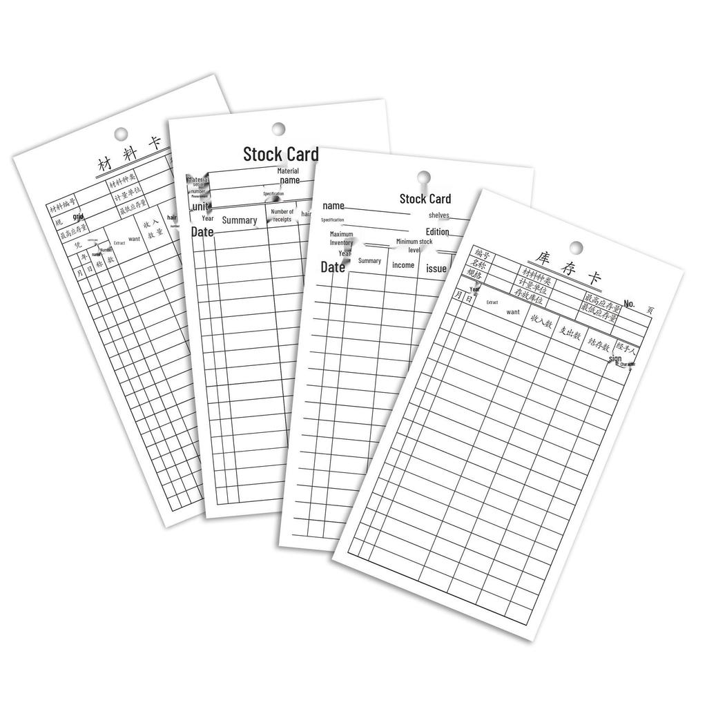 Double-Sided Writable Inventory Card for Material Tracking