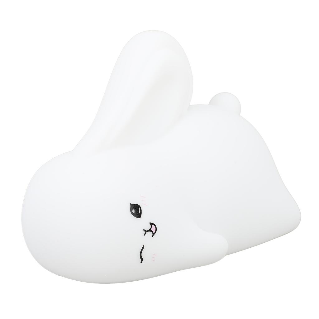 Night Light Silicone Cute Rabbit USB Rechargeable LED 1200mAh Night Lamp for Infant Breastfeeding Sleep Nurseries
