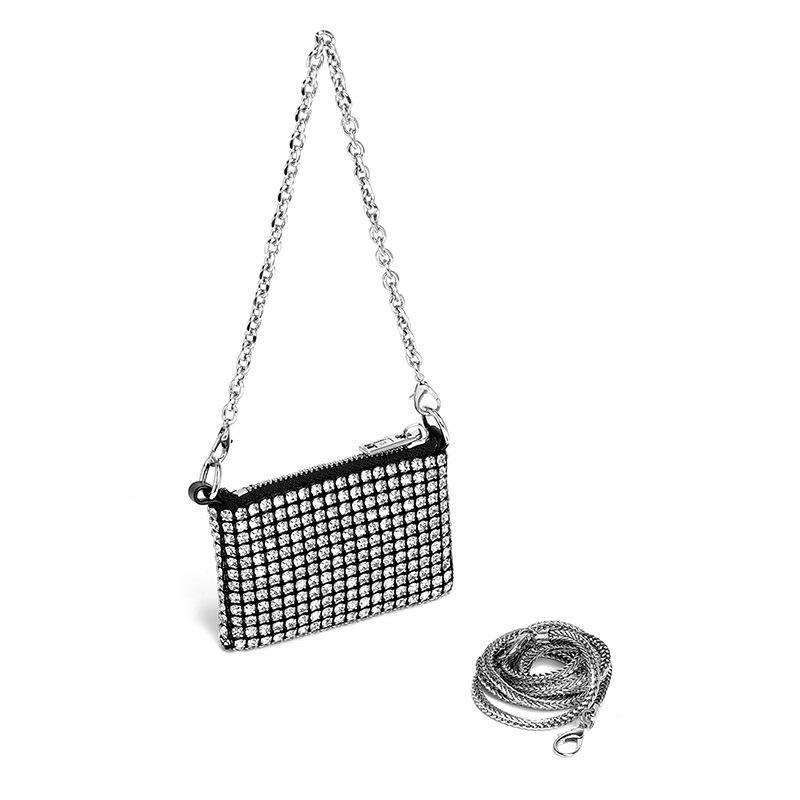 2025 Spring Fashion Rhinestone Chain Crossbody Lipstick Bag