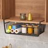 2PCS Hanging Under Shelf Storage Basket Metal Cupboard Cabinet Organizer Rack Holder
