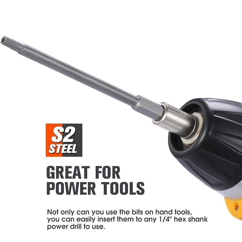 Набор магнитных отверток Torx 150 мм, сверхдлинные сверла Star с защитой от несанкционированного доступа, шестигранные наконечники для отверток 1/4 для вращающегося инструмента