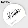 Силиконовая шапочка для плавания TOSWIM с принтом