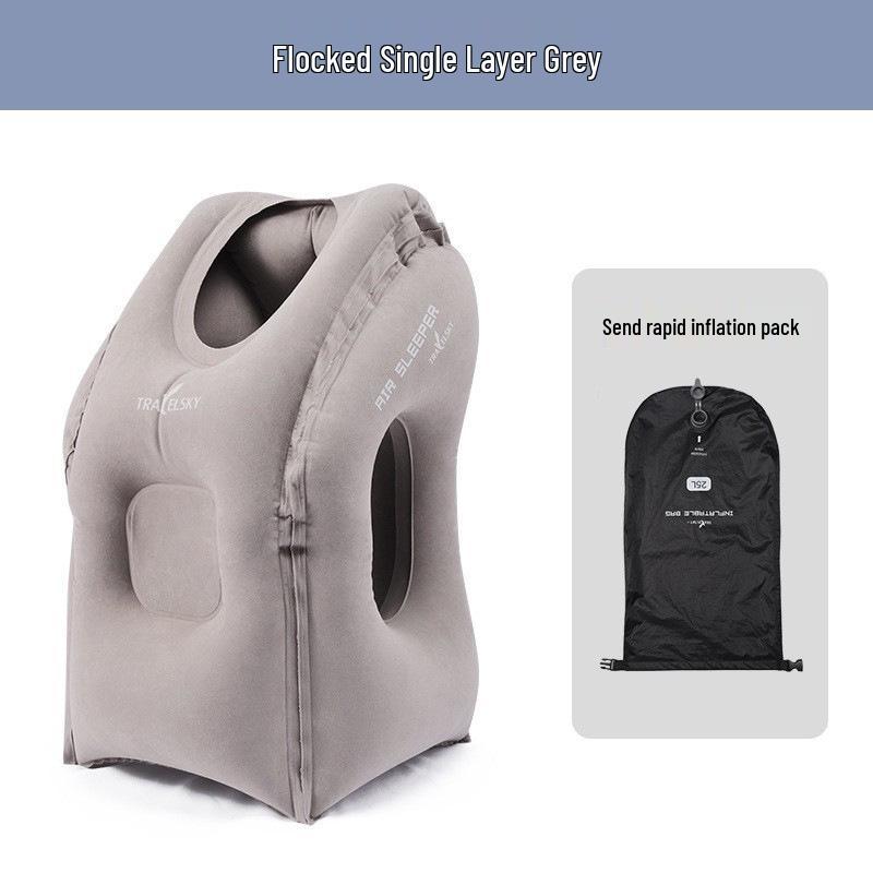 Портативная надувная подушка для шеи для путешествий, офиса и автомобилей - для дальних поездок, высокоскоростных поездов и сна