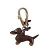 PU Leather Animals Keyring Hanging Ornament Mini Car Key Accessories Dachshund Dog Keychain  Men