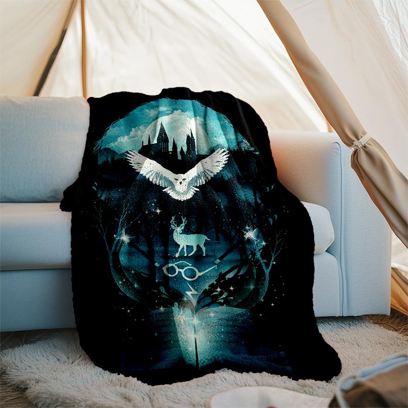 Fantasy World Print Flannel Blanket, Soft Warm Lightweight Throw Blanket for living Room,Sofa Bed Camping office