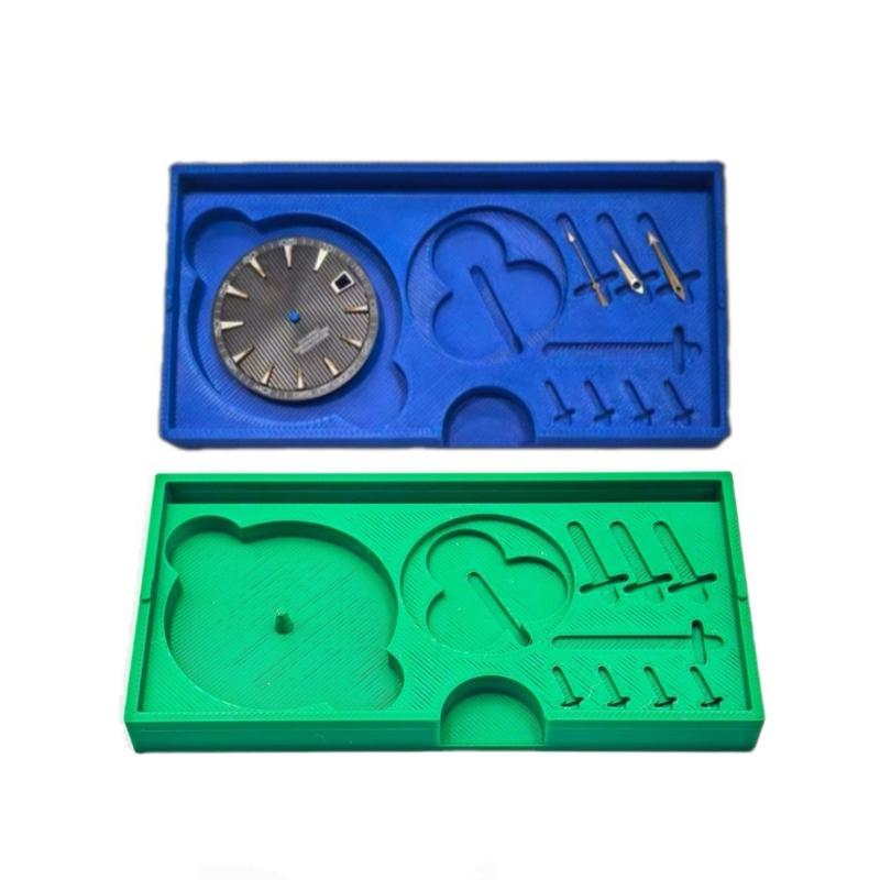 Пластиковый бокс для хранения циферблатов и стрелок часов с несколькими отделениями для дизайнеров ювелирных изделий и часовых мастеров