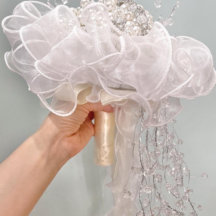 Золотой Свадебный Букет DIY Набор - Дизайн Жезла с Жемчугом