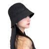Straw Woven Breathable Bucket Straw Hat Women's Summer Travel Sun Protection Bucket Hat Vacation Beach Casual Sun-Proof Sun Protection Hat