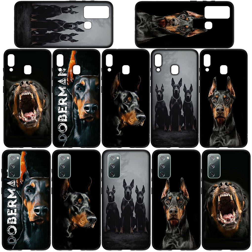 Чехол для iPhone 15 14 Xiaomi Redmi Note 13 12 11 Pro Max X 8 7 9 XR Samsung Galaxy S24 S23 S20 FE 12C 13C 9C OPPO A15 Huawei Doberman Dog Phone Case