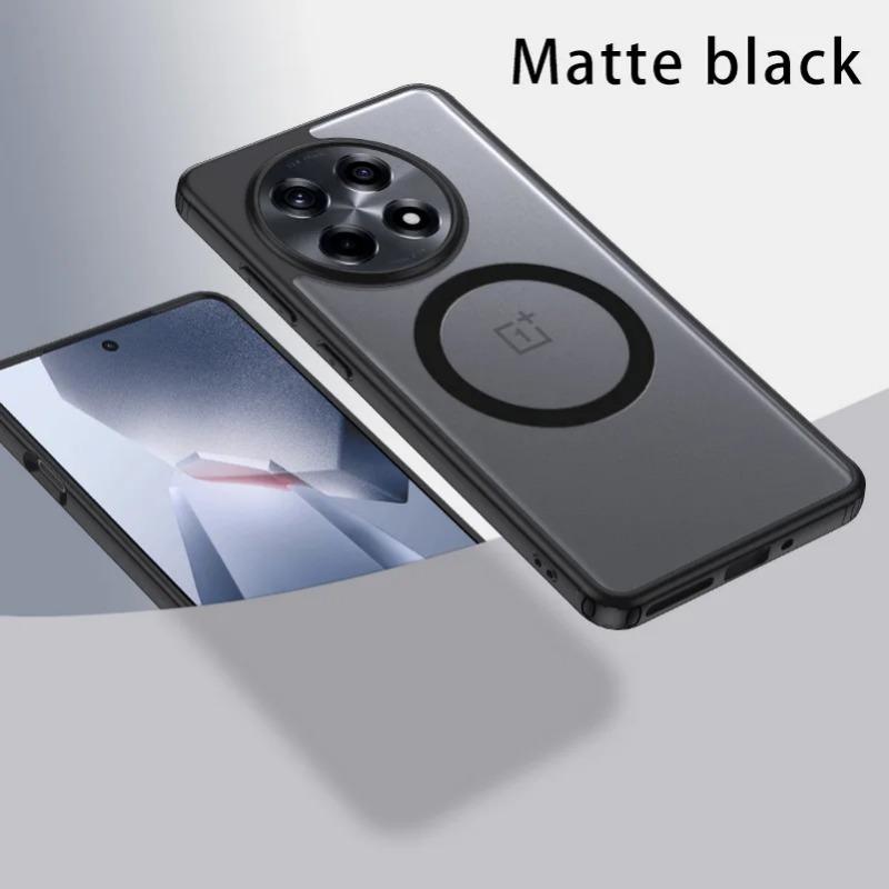 Ударопрочный акриловый чехол Magsafe для OnePlus Ace 5 Pro 3V 3 Pro Матовый прозрачный чехол для беспроводной зарядки для OnePlus 13R 12R Shell без желтизны