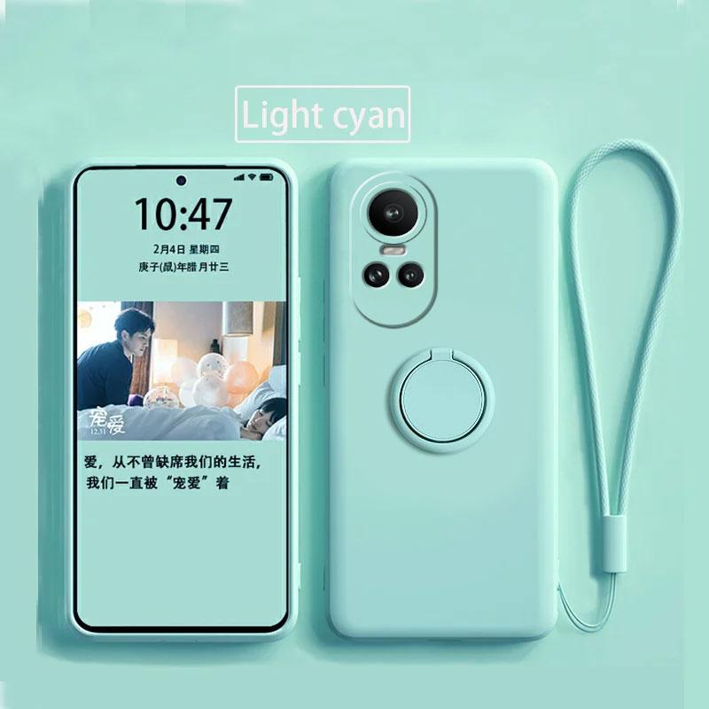 Чехол для Funda Oppo Reno 10 5g жидкий силиконовый держатель для кольца мягкий чехол для телефона Oppo Reno 10 Pro Upgrade противоударный задний чехол