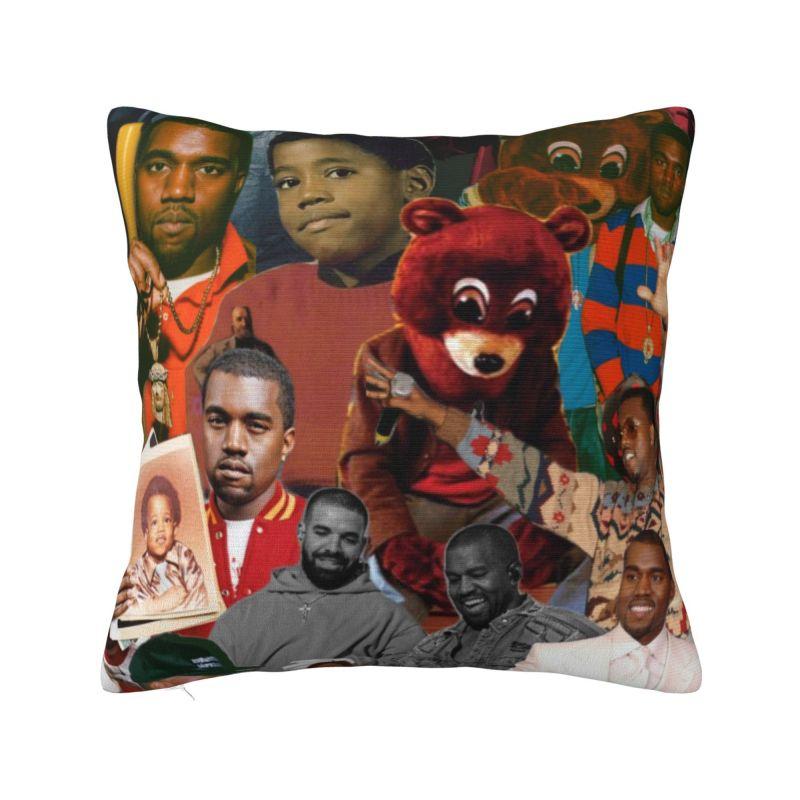 Luxury Popular Singer Kanye West Cushion Covers xcm Velvet Pillow Case for Car Square Pillowcase Bedroom Decoration