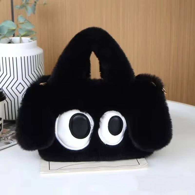 New Cute Fashion Big-eyed Dog Baby Bag Girls Shoulder Handbag Joker Children Plush Mini Packet Messenger Bag Kids Accessories