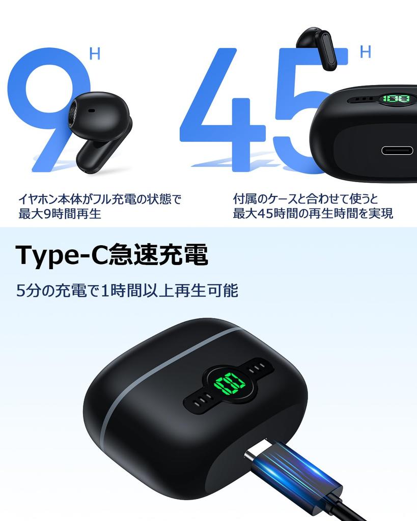 SAMONIC Wireless Bluetooth Fast Bluetooth Multifunctional Touch Control Bluetooth Sound Automatic Instant Up To 45 Hours IPX7 Waterproof ENC Noise