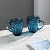 LOVWISH Ins Style Peacock Feather Glass Mug Set