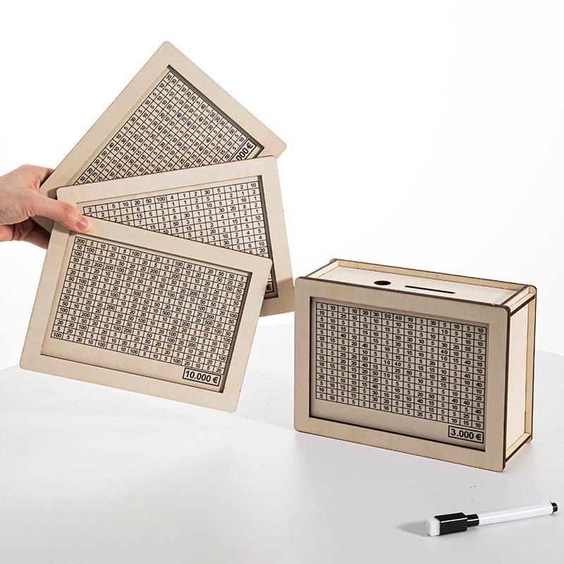 1000/2000/3000/5000/10000 Деревянный Сберегательный Ящик Копилка Сделай Сам Копилка С Целью Сбережения Ящик Для Хранения Денег Деревянные Изделия Ручной Работы