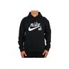 Nike Alphabet Logo Print Long Sleeve Hoodie Men Tops Black CW4383-010