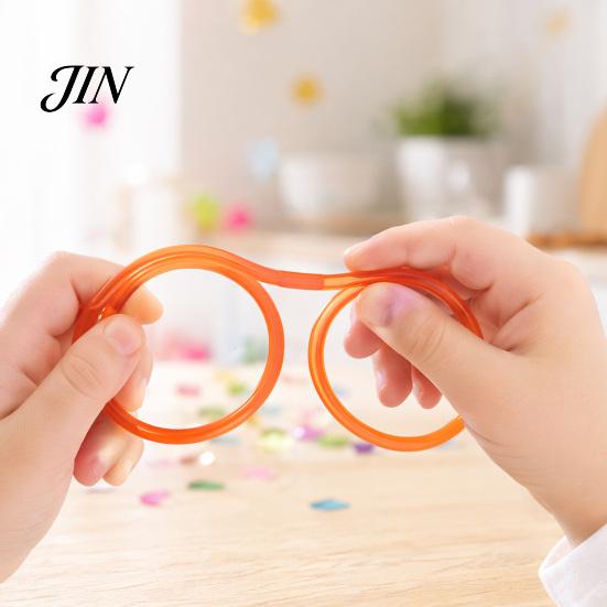 Novelty Drinking Straw Funny Glasses Straw, Creative Eyewear Tube for Parties, Bendable Flexible Juice Soda Milk Tea, Gag Gift Kids Adults Safe