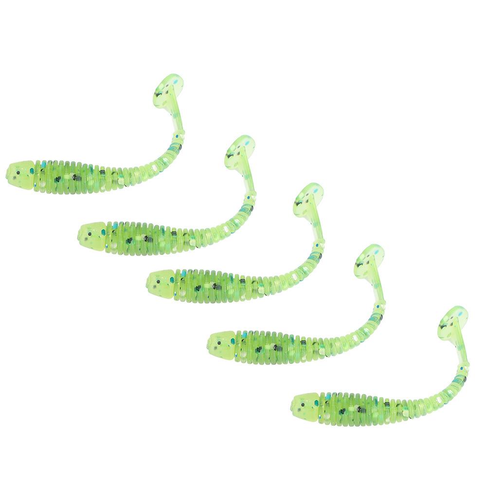 10PCS 5cm Soft Plastic Artificial Fish Lures Grub Worm Baits Fish Tackle Accessory F