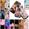Soft Cover for Samsung Galaxy S20 S22 S21 FE Ultra Plus A07 A17 A15 A16 A25 A57 A37 Casing Phone Case Comics Cat Meow Lovely