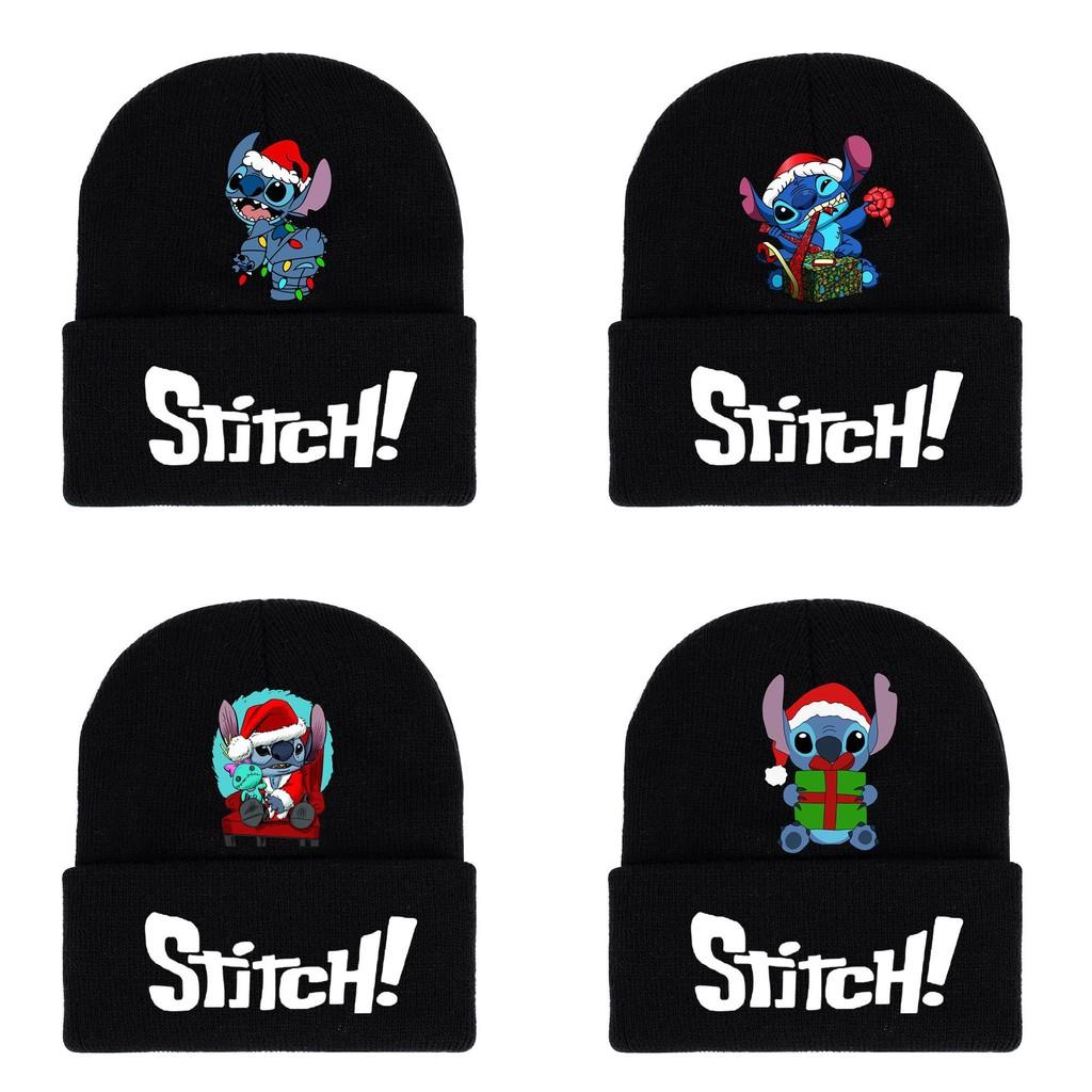 Disney Stitch Knit Beanie Winter Hat With Rolled Brim For Christmas Gifts Adults