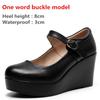 Size33-43 Women Shoes Genuine Leather Round Toe Comfort Walking Shoes Woman Platform Casual Shoes Femme Ankle Strap Wedges Shoes