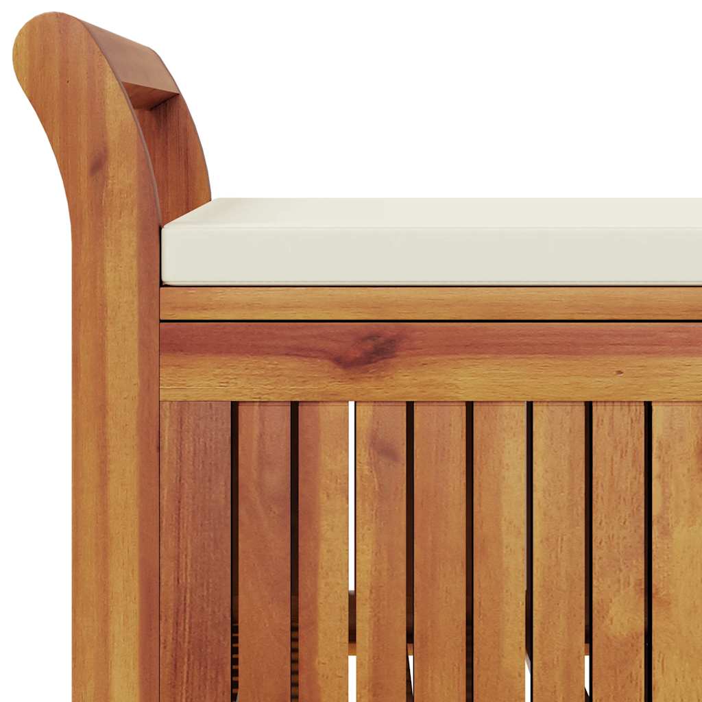 Garden Storage Bench with Cushion 91 cm Solid Acacia Wood
