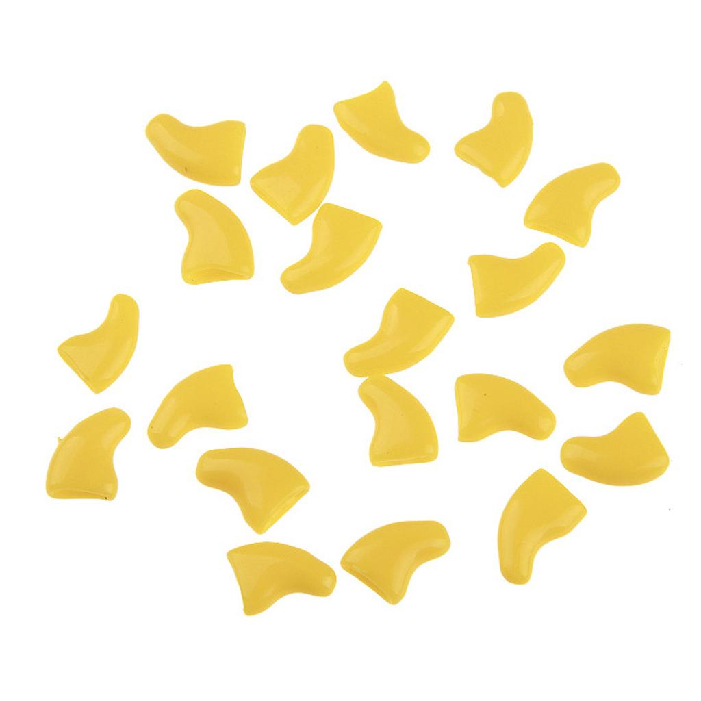 Силиконовые мягкие колпачки для когтей кошек, защита для когтей питомца, с бесплатным клеем и аппликатором для котят, 20 шт./лот