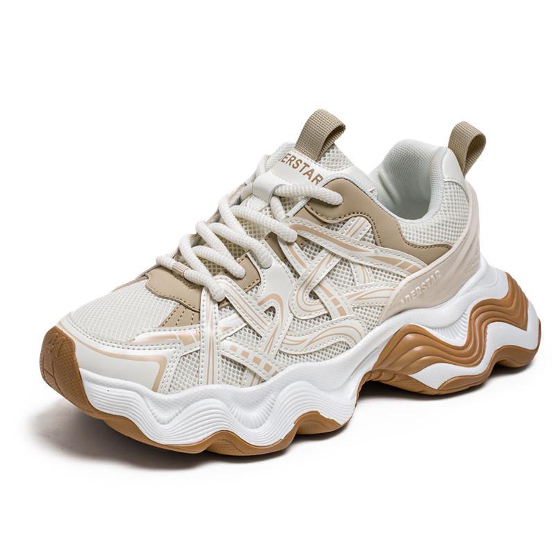 Кроссовки мужские весенне-летние новые дышащие туфли для папы мужские кроссовки на толстой подошве для студентов модные мужские туфли