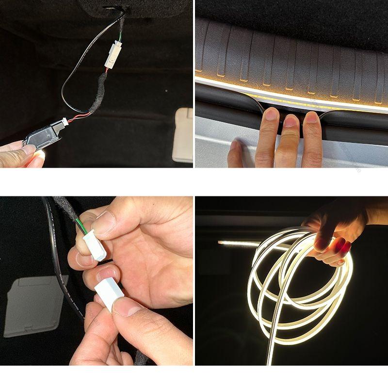 Для BYD HAN L EV DMi 2025 Автомобиль Задний Багажник Яркая Светодиодная Лента Освещение Водонепроницаемая Гибкая Аксессуары