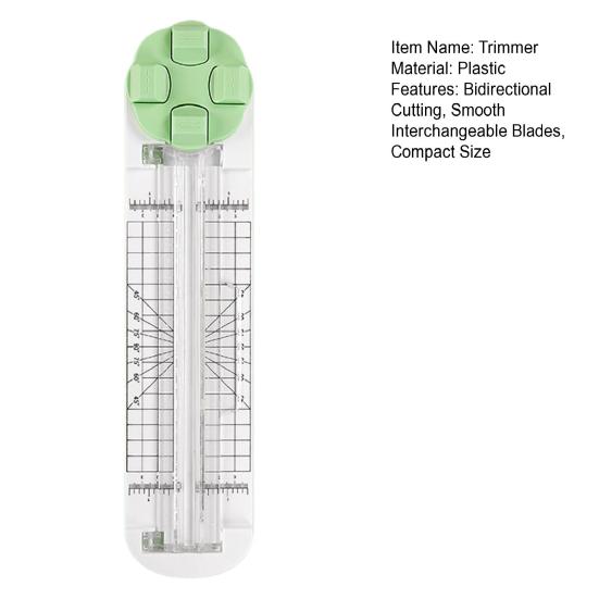 4 In 1 Paper Trimmer Bidirectional Cutting Rugged Smooth Interchangeable Blades Compact Design Craft Paper Cutting Tool